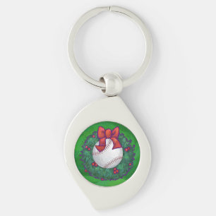 Porte-clés Baseball dans la couronne de Noël