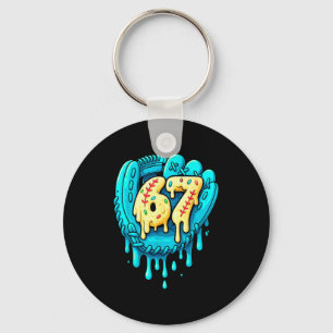 Porte-clés Baseball Drip 6 7 Numéro 67 Six Sept Mème Hommes