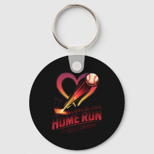 Porte-clés Baseball Saint-Valentin L'amour Est Notre Appareil