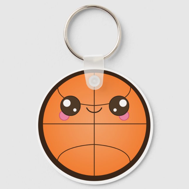 Porte-clés Basket-ball Kawaii (Recto)
