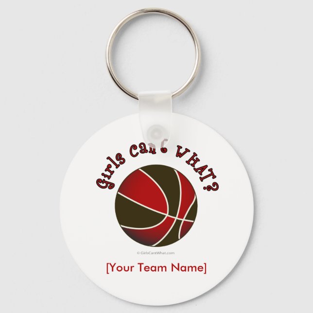Porte-clés Basket-ball - Noir/Rouge (Recto)