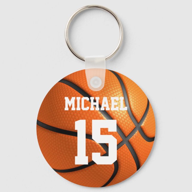 Porte-clés Basket-ball Votre nom (Recto)