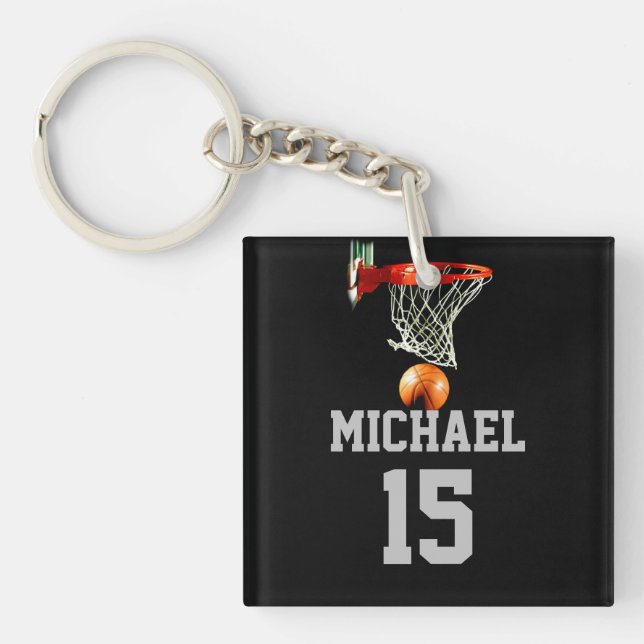 Porte-clés Basket-ball Votre nom (Devant)