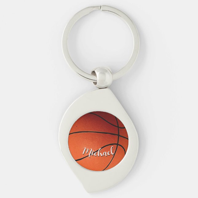 Porte-clés Basket-ball Votre nom Personnalisé (Devant)