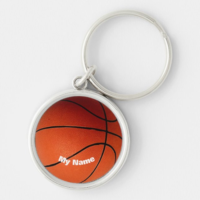 Porte-clés Basket-ball Votre nom Personnalisé (Devant)
