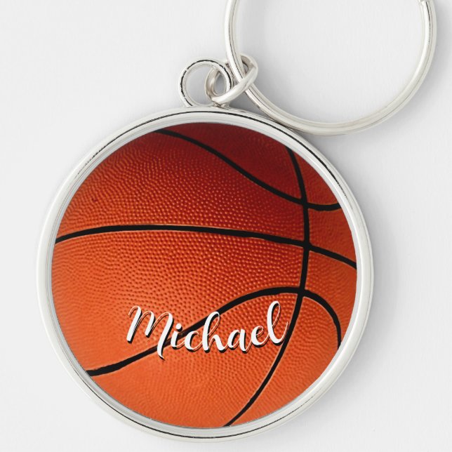 Porte-clés Basket-ball Votre nom Personnalisé (Devant)