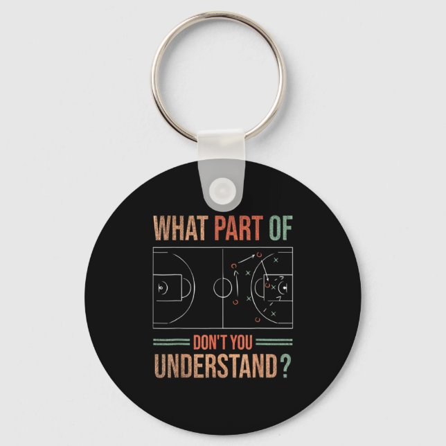 Porte-clés Basketball Coach What Part Of Dont You Understand  (Recto)