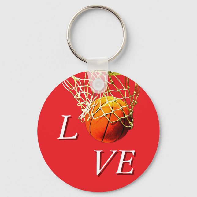 Porte-clés Basketball I Love (Recto)