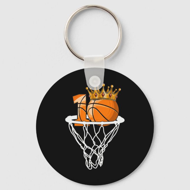 Porte-clés Basketball Joyeux 10e anniversaire Boy Bball 10 an (Recto)