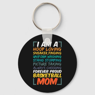 Porte-clés Basketball Maman Entraîneur Femme Fun Fier Joueur 