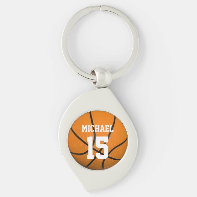 Porte-clés Basketball Votre nom Personnalisable (Devant)