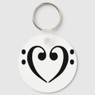 Porte-clés Bass Clef Heart