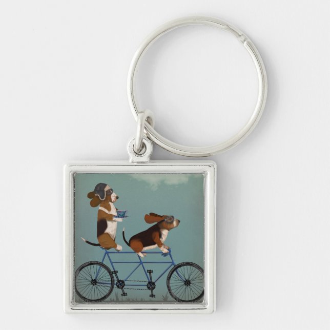 Porte-clés Basset Hound Tandem (Devant)