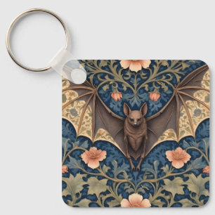 Porte-clés Bat volant élégant William Morris Inspiré Floral