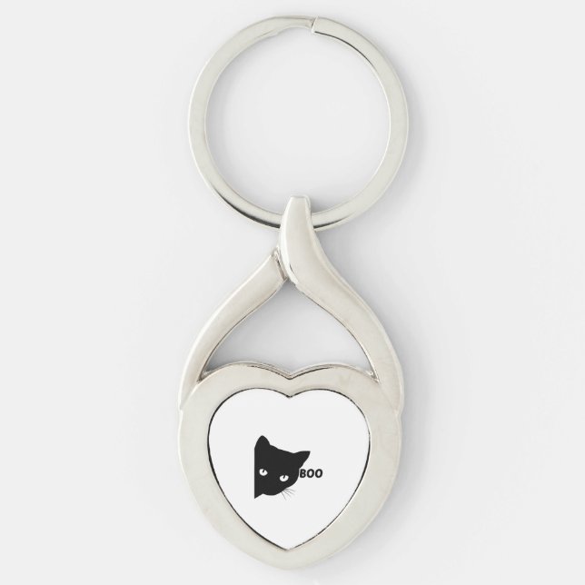 Porte-clés Bateau à chat noir Chats cadeaux Halloween (Devant)