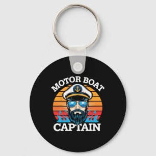 Porte-clés Bateau à moteur Capitaine Retro Cool nautique Ocea