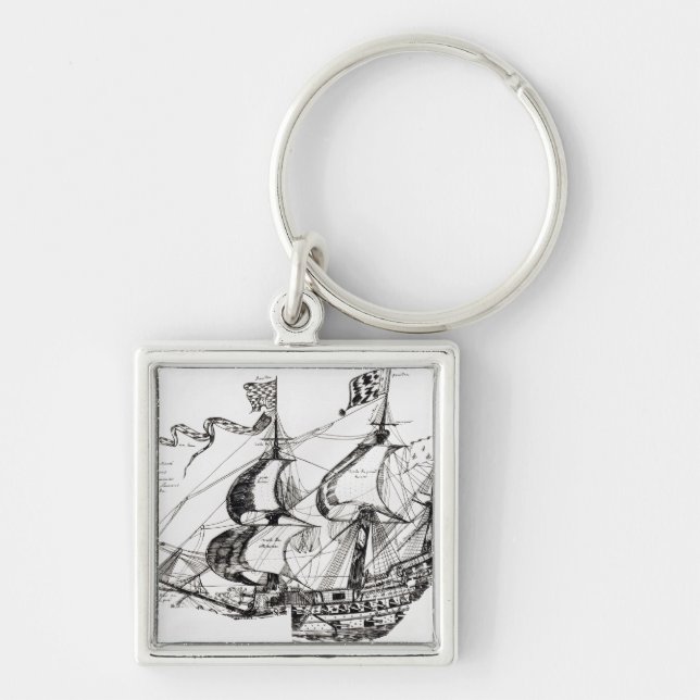 Porte-clés Bateau de Jacques Cartier, 'Rarete Indes (Devant)