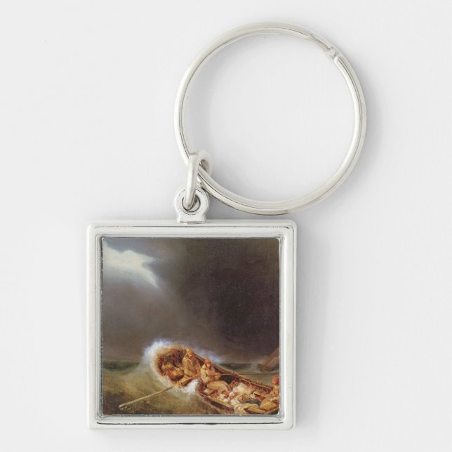 Porte-clés Bateaux de Dieppe retournant de la pêche (Devant)