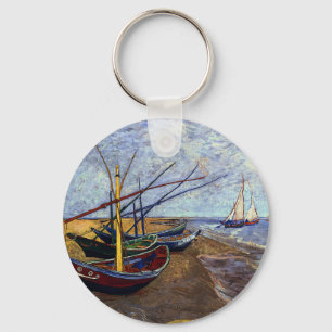 Porte-clés Bateaux de pêche sur la plage