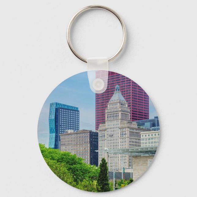 Porte-clés Bâtiments À Chicago (Recto)