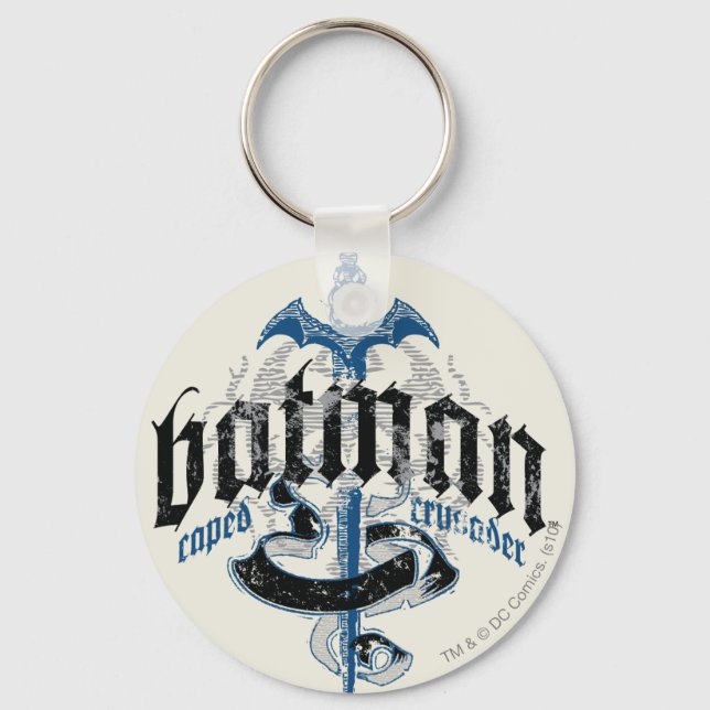 Porte-clés Batman | Nom avec logo épée (Recto)