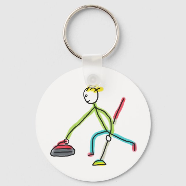 Porte-clés Bâtonnet de Curling (Recto)