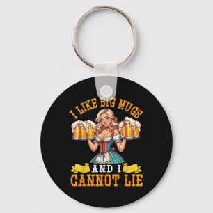 Porte-clés Bavaroise Beer Maiden J'Aime Les Grosses Mugs Et J