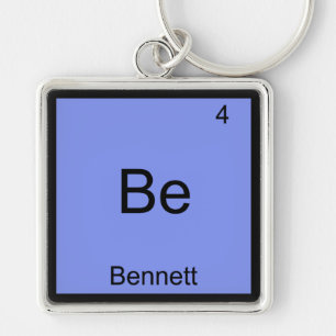 Porte-clés Be - Bennett Funny Chemisty Element Symbole Nom T