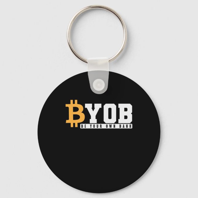 Porte-clés Be your own Bank Bitcoin (Recto)
