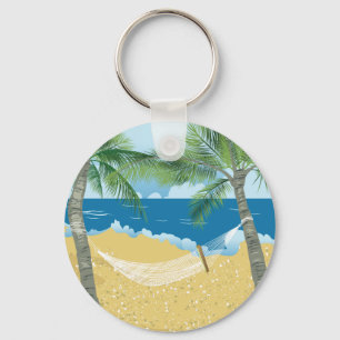 Porte-clés Beach ~ Tropical Beach Hammock Vacances