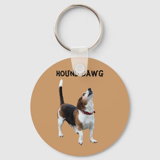 Porte-clés Beagle de Hound Dawg Drôle Porte - clé (Recto)