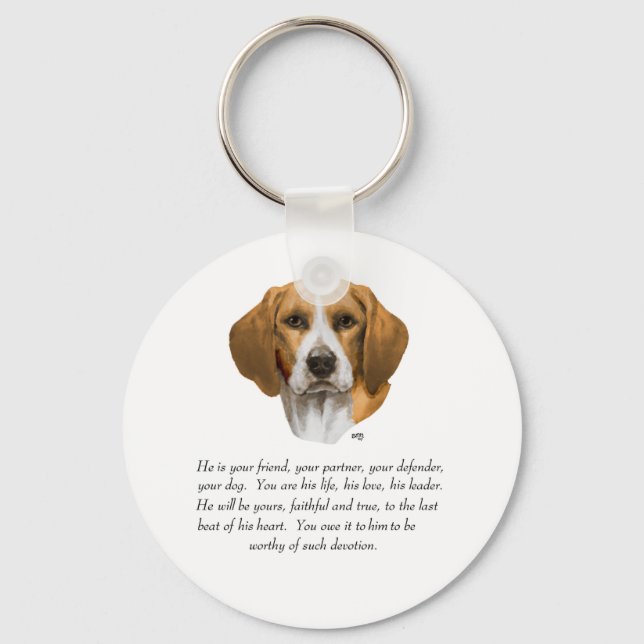Porte-clés Beagle Keepsaké MALE (Recto)