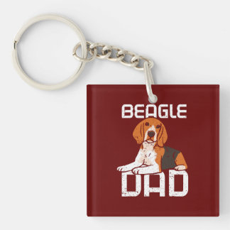 Porte-clés Beagle père / Beagle Amoureux de les chiens / Beag