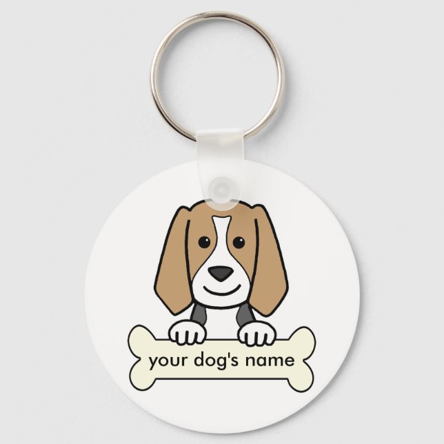 Porte-clés Beagle personnalisé (Recto)