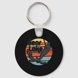 Porte-clés Bear Lake Utah Ski Nautique Ski Nautique Rétro Vin