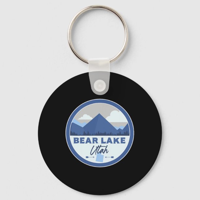 Porte-clés Bear Lake Utah Ut Mountains Badge Hiking Souvenir  (Recto)