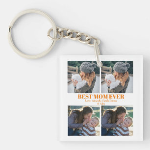 Porte-clés Beat Mom Ever Custom 4 photo Collage Porte - clé