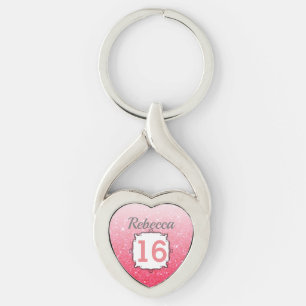 Porte-clés Beau bonbon rose 16