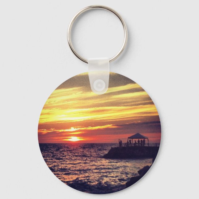 Porte-clés Beau coucher de soleil de Puerto Vallarta (Recto)
