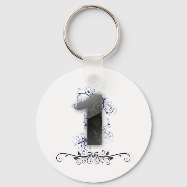 Porte-clés Beau design pour le numéro 1 (Recto)