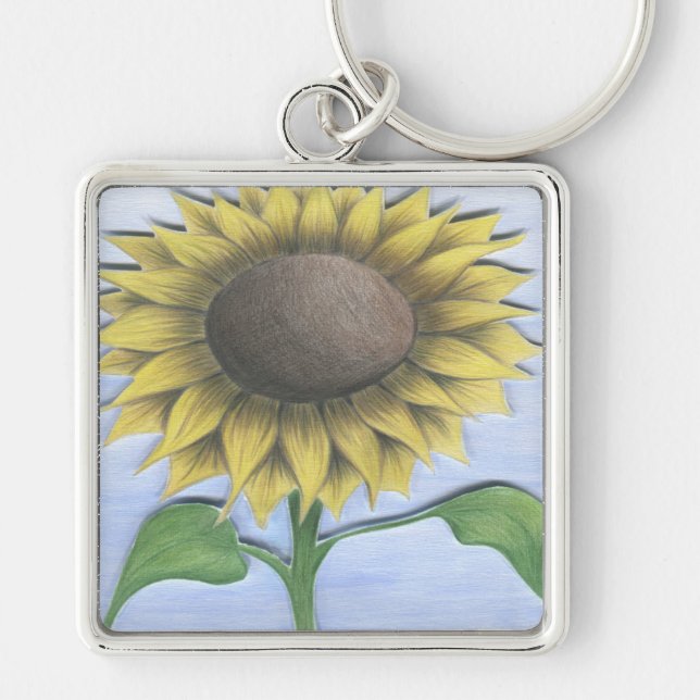 Porte-clés Beau Dessin De Tournesol (Devant)