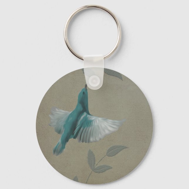 Porte-clés Beau Oiseau Bleu (Recto)