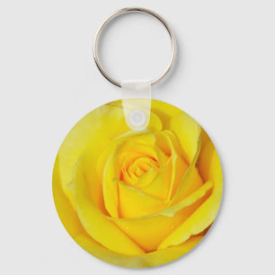 Porte-clés Beau pétales de rose jaune