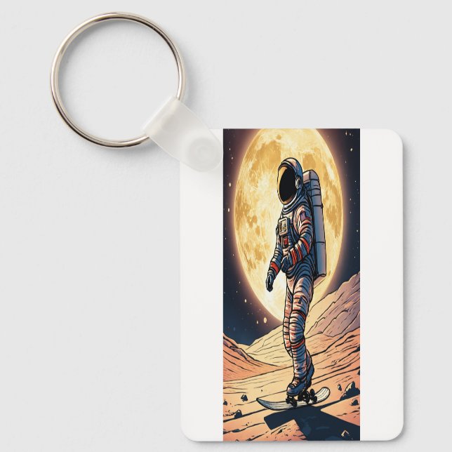 Porte-clés Beau Porte - clé avec conception astronaute (Recto)