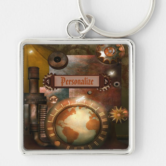 Porte-clés Beau porte - clé personnalisé par Steampunk (Devant)