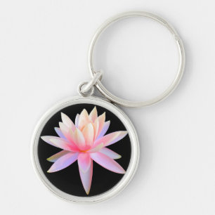 Porte-clés Beau rose Lotus Art Cool tendance Unique