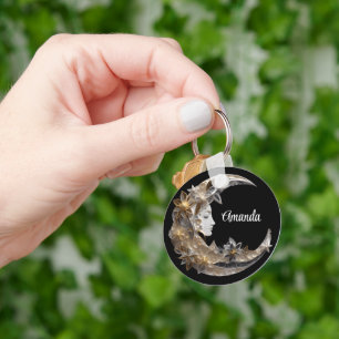 Porte-clés Beau visage dans la lune