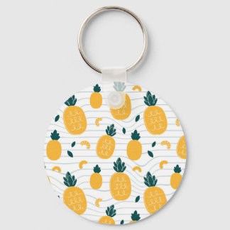 Porte-clés Beauté ananas : Motif tiré à la main
