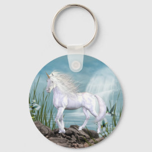 Porte-clés Beauté de blanc de licorne