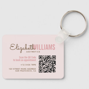 Porte-clés Beauty Esthétique Business & Loyalty Card QR Code